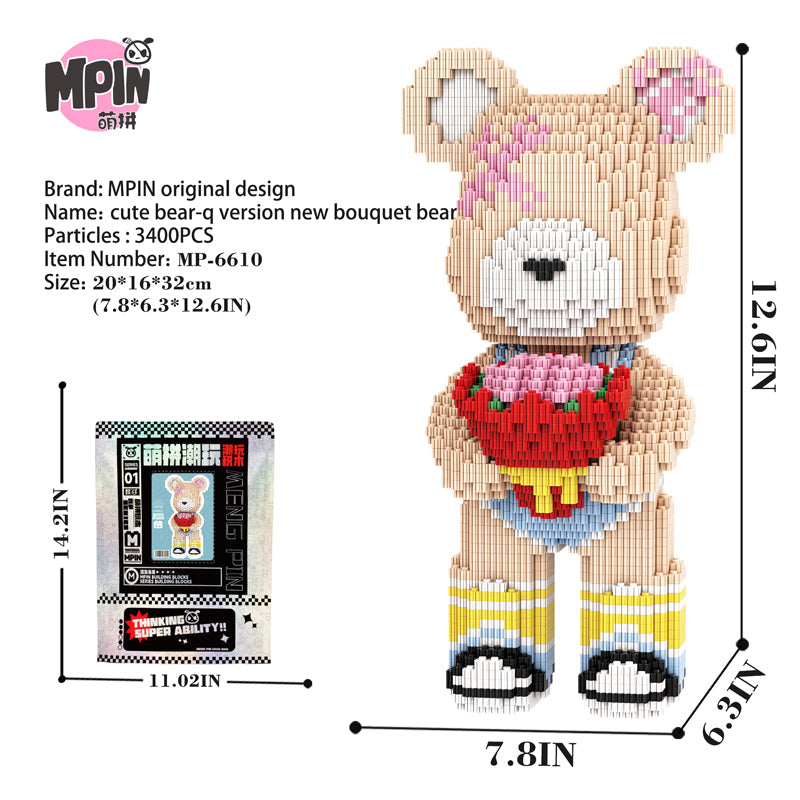 Q Version New Bouquet Bear 6610