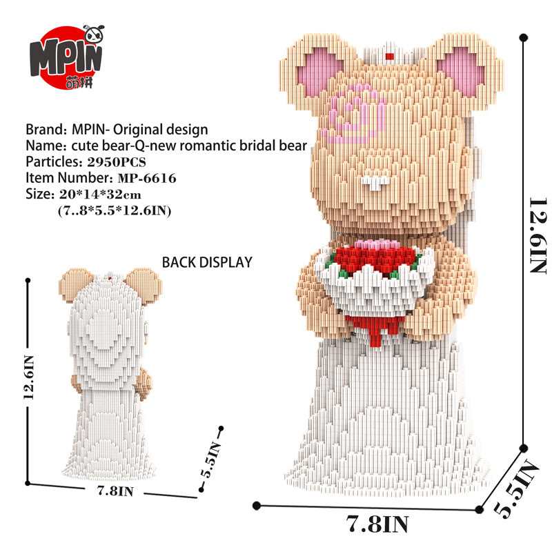 Q Version New Romantic Bridal Bear 6616