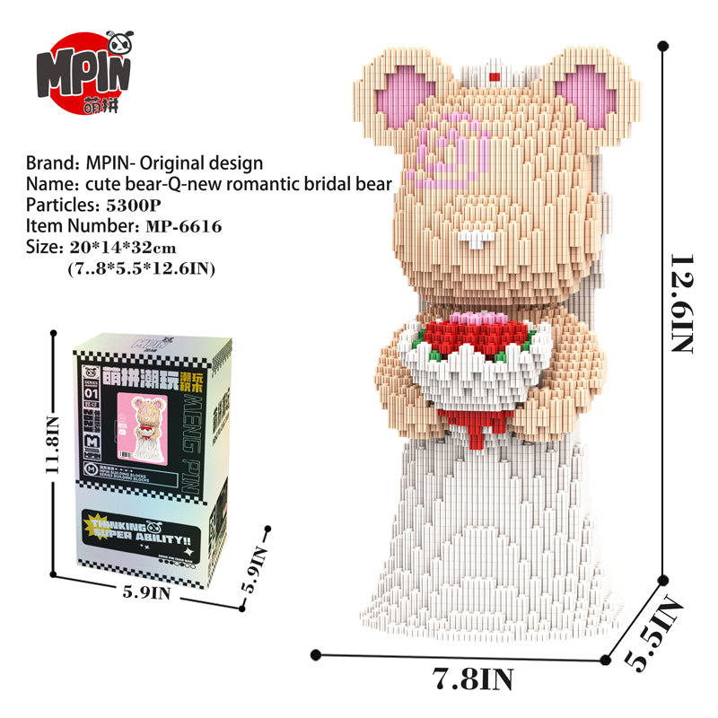 Q Version New Romantic Bridal Bear 6616