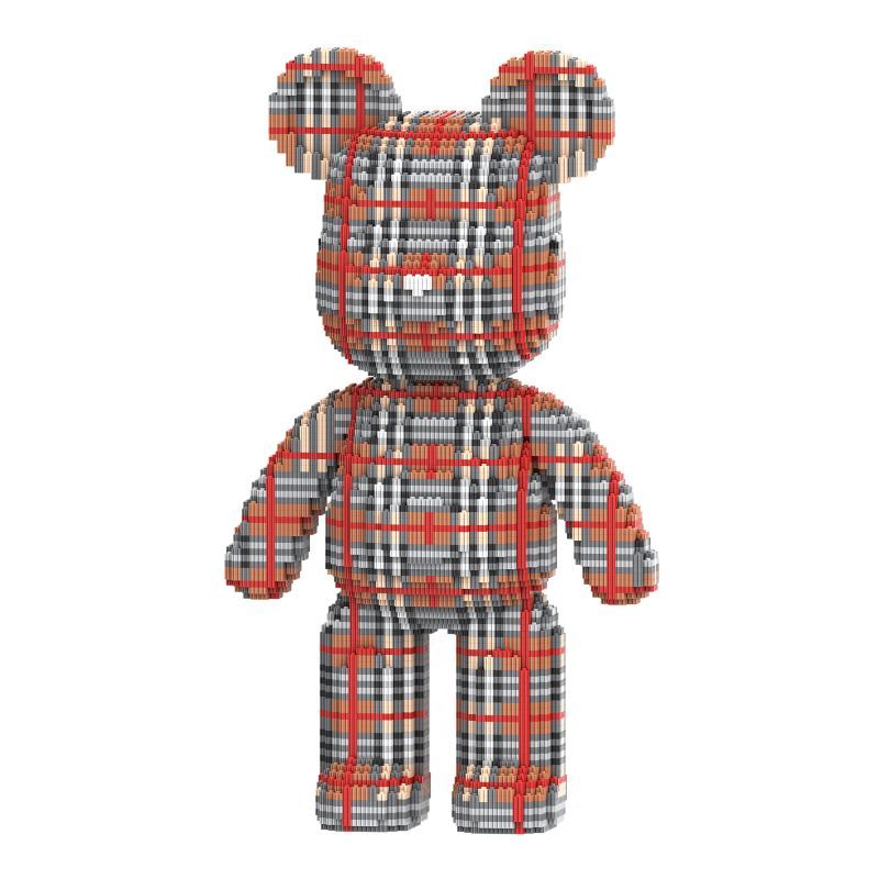 Grey Brown Plaid Bear 7705