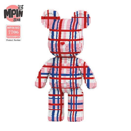 Blue & Pink Polka Dot Bear 7706