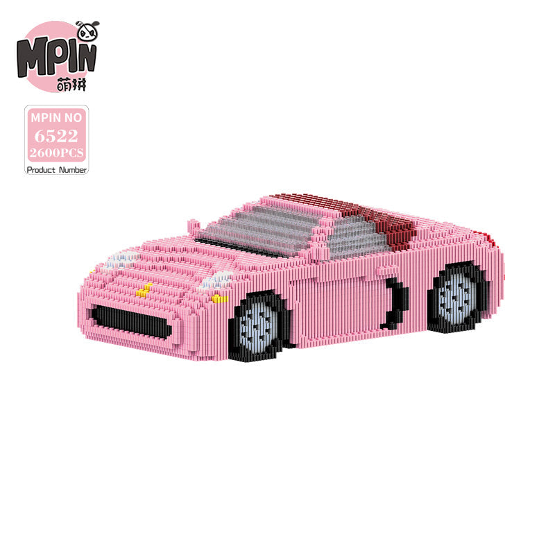 Pink convertible car 6522