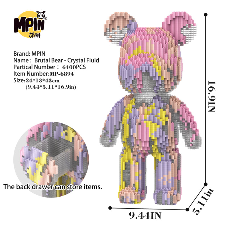 Pink Crystal Bear 6894